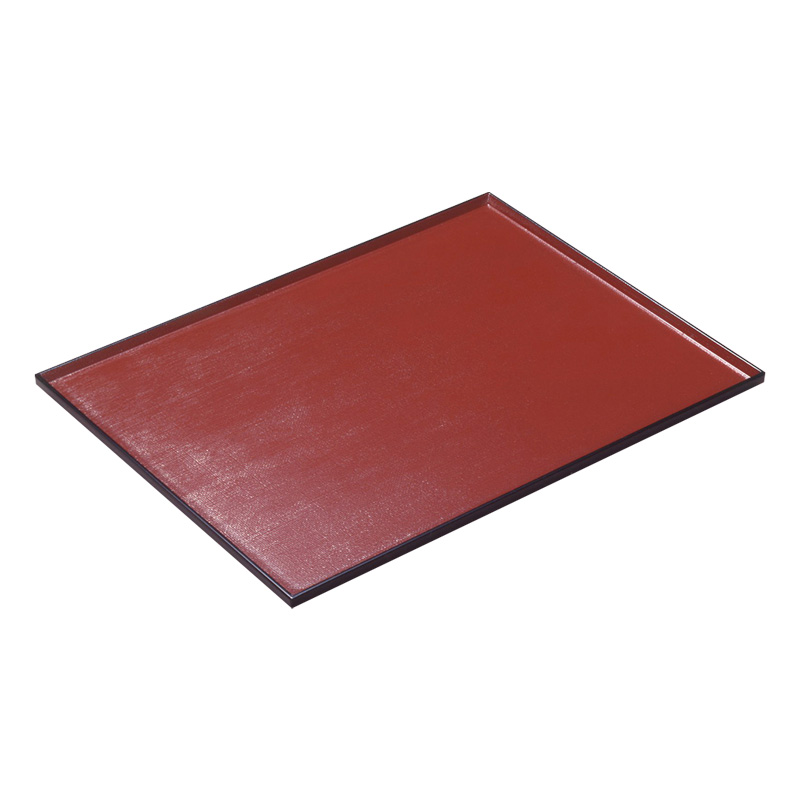 錦布目盆 [朱塗天黒]