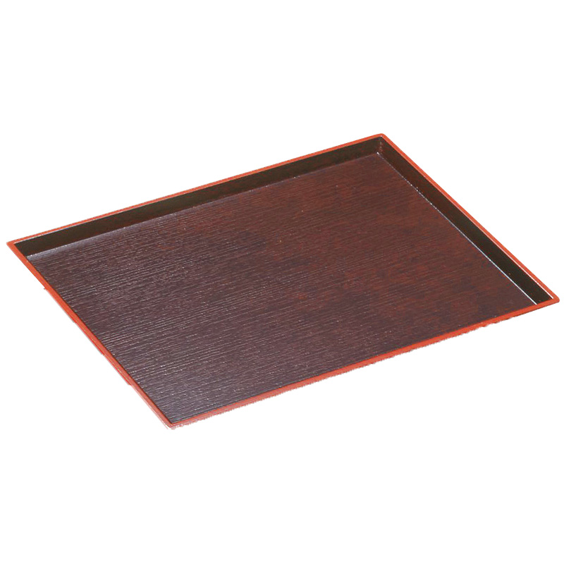 松風盆 [タメ塗天朱]