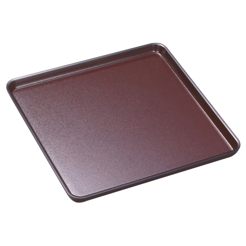 正角盆 [茶乾漆塗]