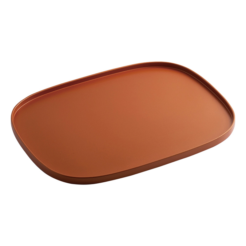 尺2寸小判盆[パールオレンジ塗]