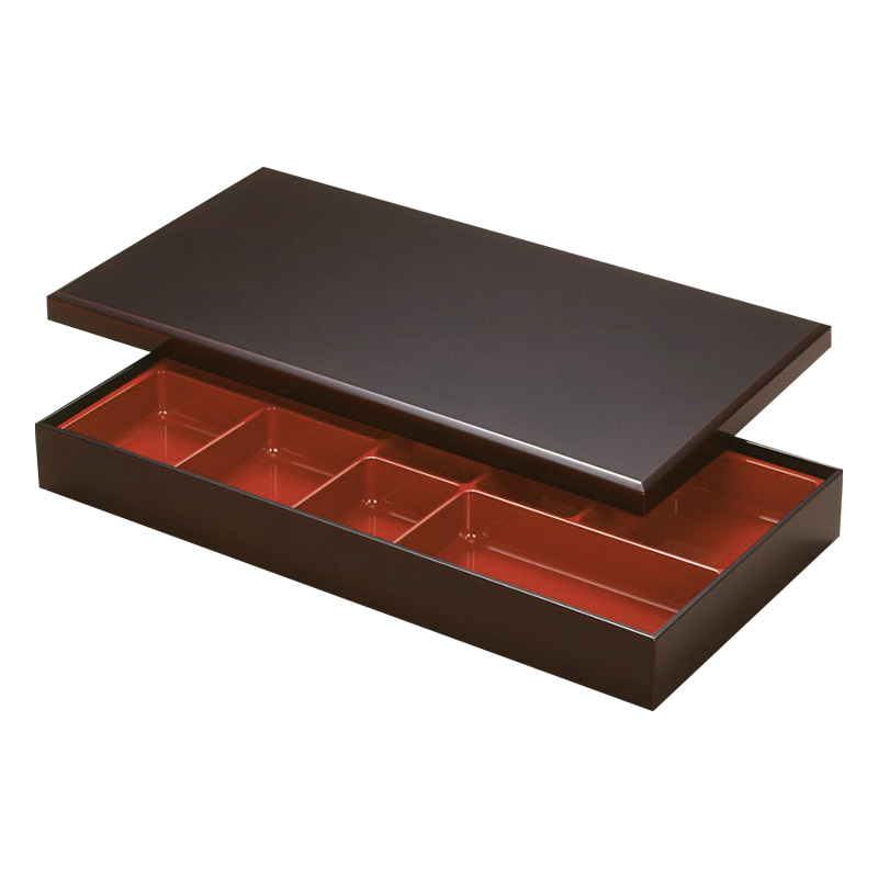 尺7寸DX長手幕の内[タメ塗]（仕切：朱塗）