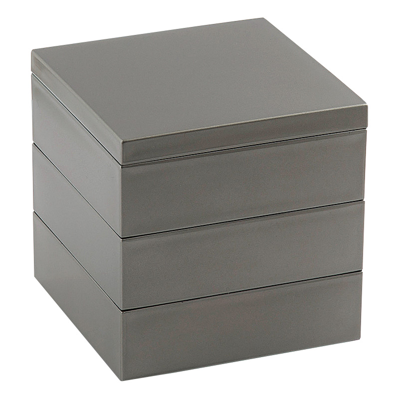 5寸姫弁当3段[シルバー塗］