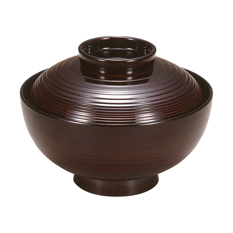 錦吸物椀[タメ塗内黒]