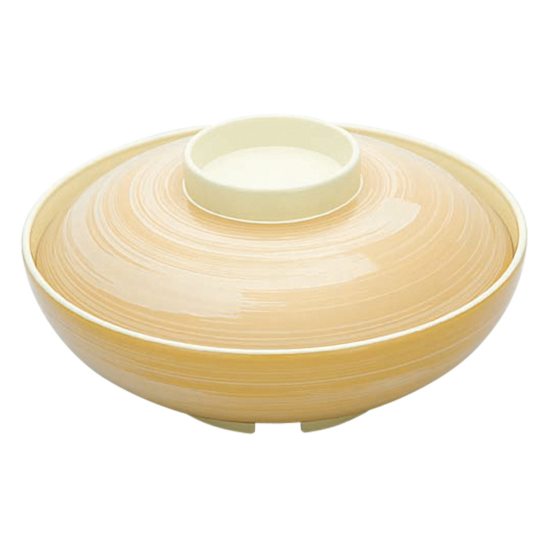 平型煮物椀[ベージュかすり]