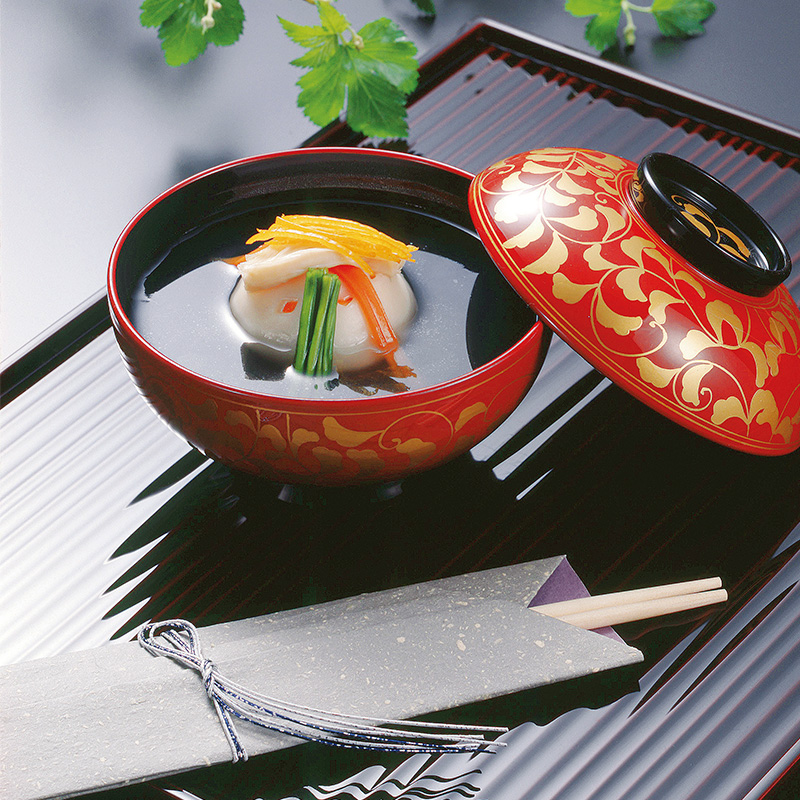 DX千筋卓上盆 [タメ塗]