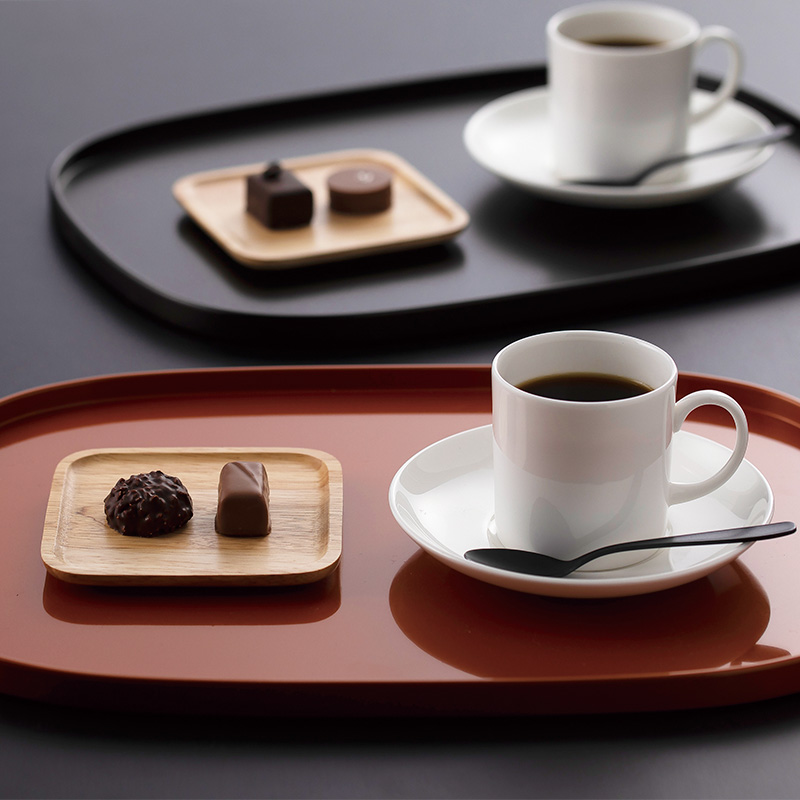 コーヒートレー[朱塗]